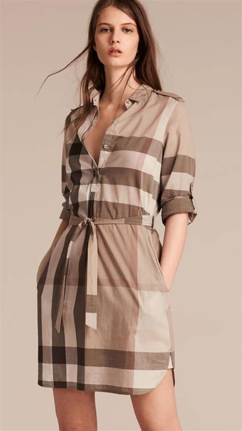 plaid check beige dress tunic burberry|burberry style dresses.